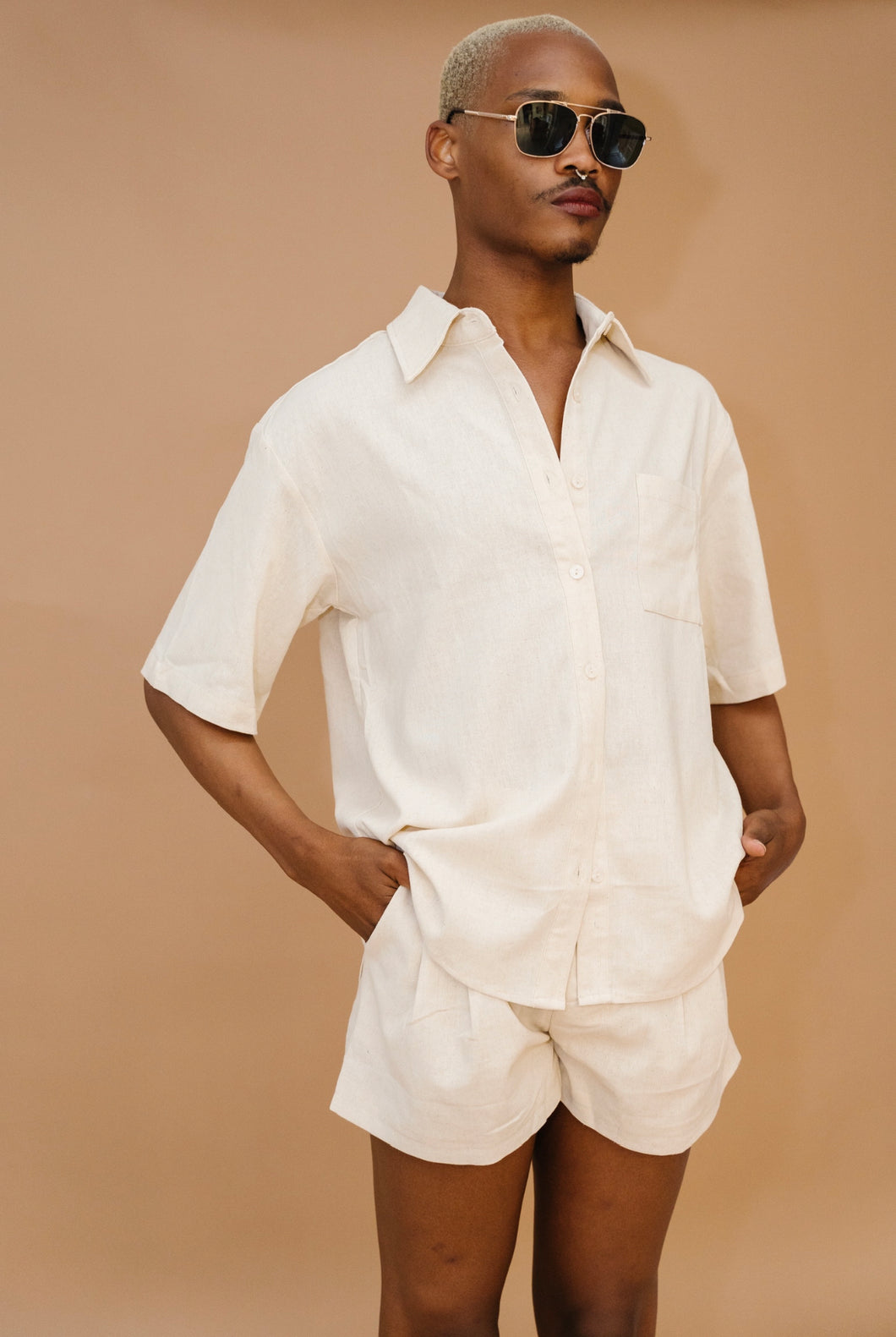 Jetset Linen Shorts Set